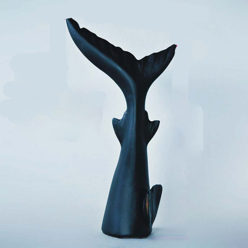 Abstract Whale Tail Resin Sculptures Handmade Fish Tail Model Handicraft Ornament Accessories For Studio And Parlor Decoration