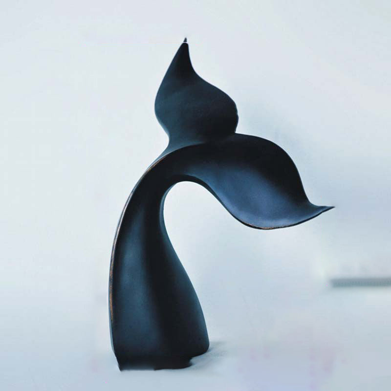 Abstract Whale Tail Resin Sculptures Handmade Fish Tail Model Handicraft Ornament Accessories For Studio And Parlor Decoration