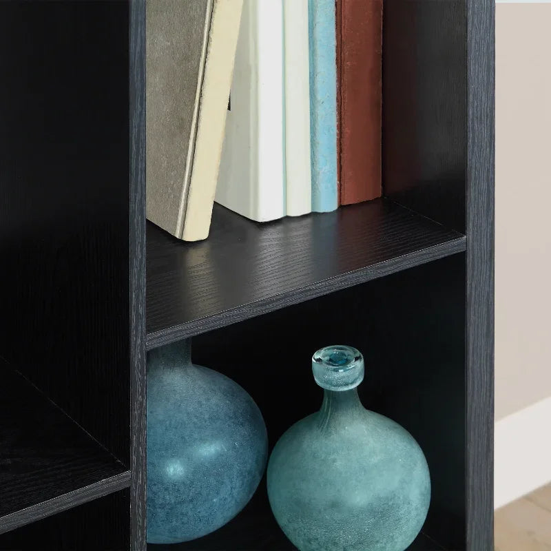 Black Fireplac Wood Tv Stand Living Room Furniture