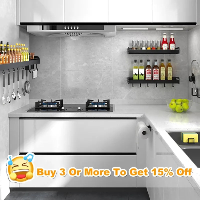 Kitchen Shelf Wall-mounted Spice Storage Racks