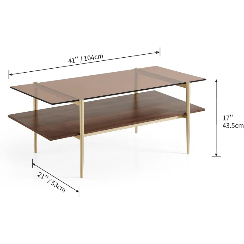 Double-Layer Glass Coffee Table