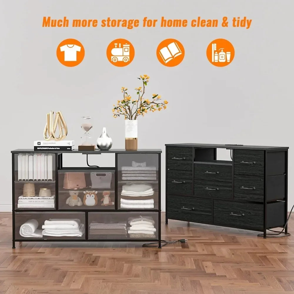 Dresser TV Stand with Power Outlet