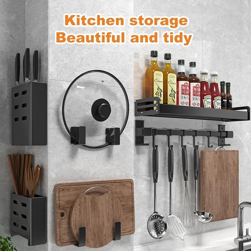 Kitchen Shelf Wall-mounted Spice Storage Racks
