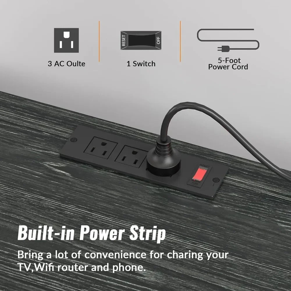 Dresser TV Stand with Power Outlet