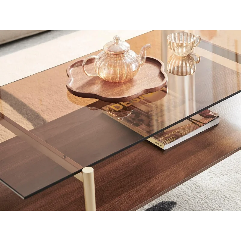 Double-Layer Glass Coffee Table