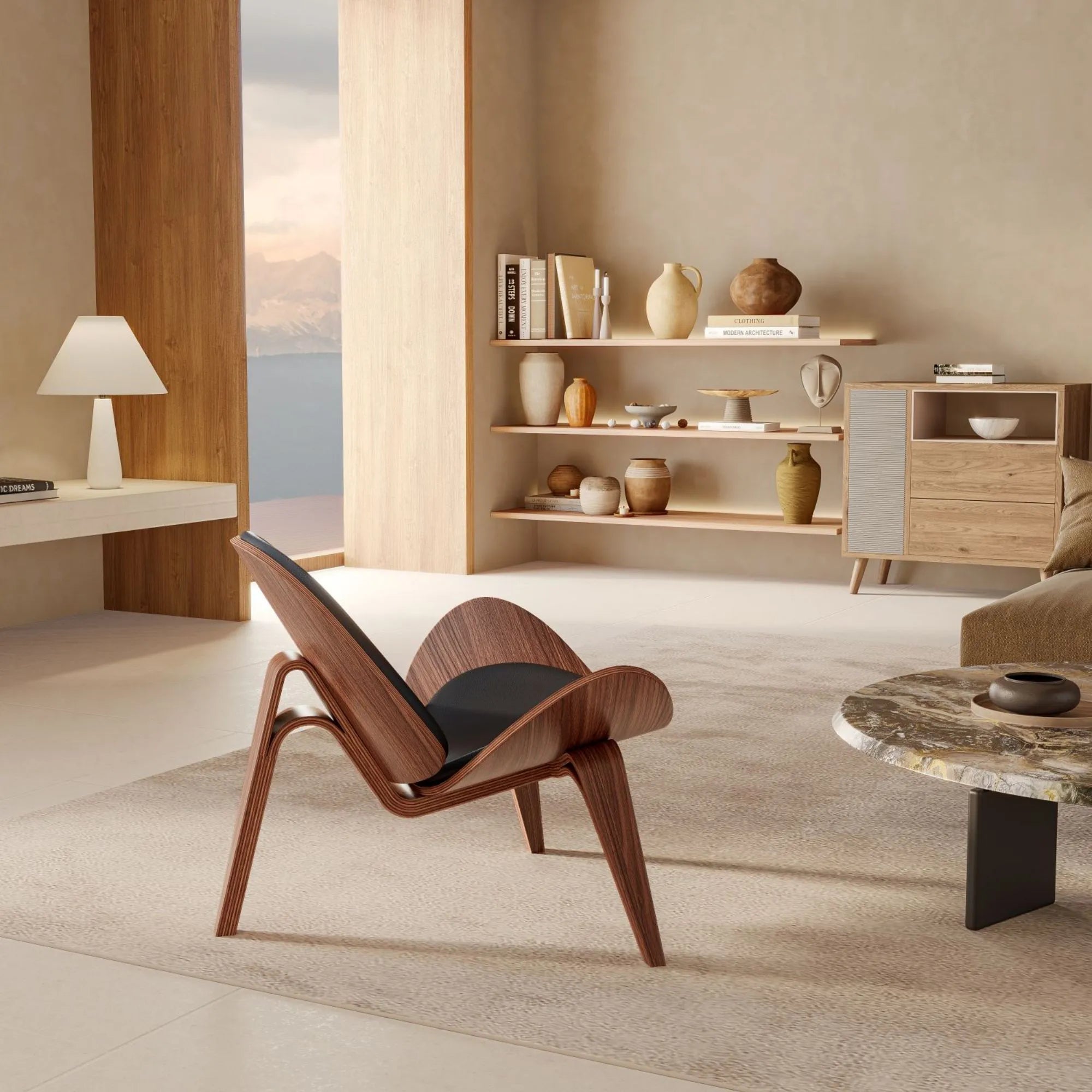 Mid Century Lounge Replica Shell Chair