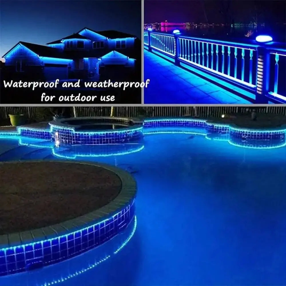 Outdoor Solar Tube Rope Led Light Garden Christmas Decoration