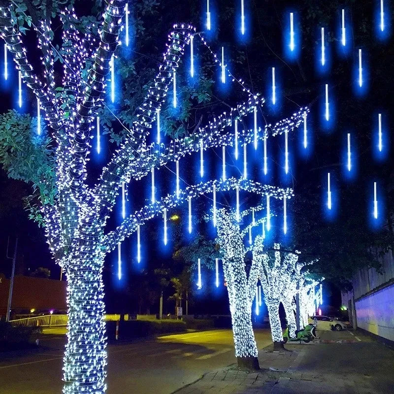 LED Meteor Shower Rain Lights for Christmas Holiday