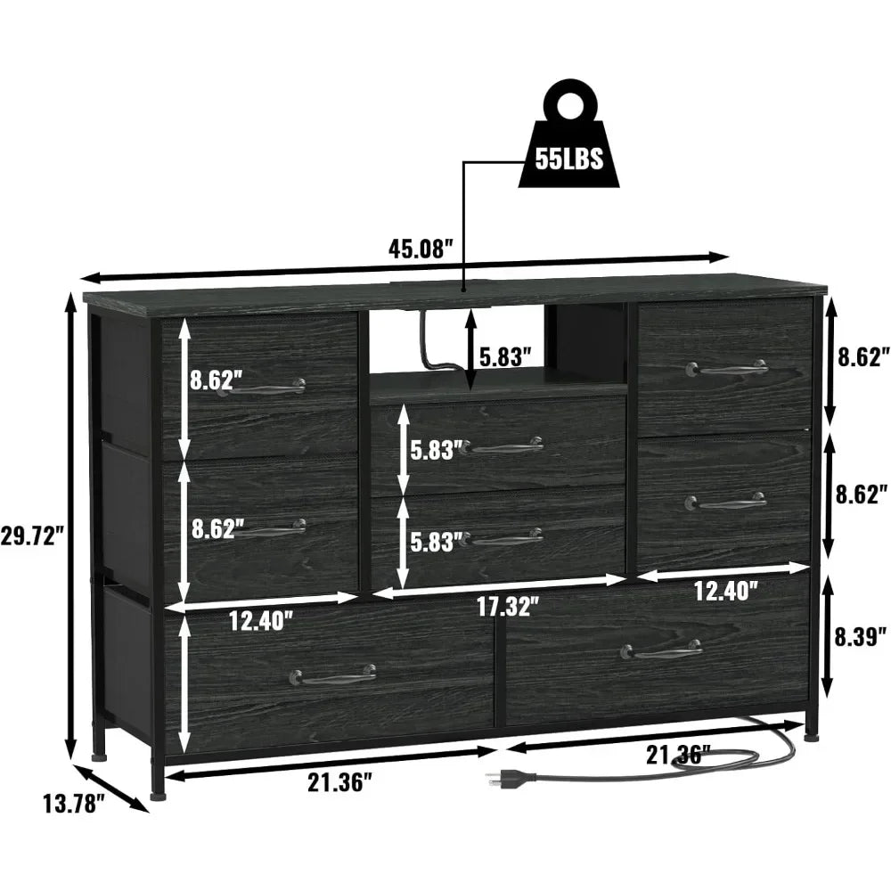 Dresser TV Stand with Power Outlet