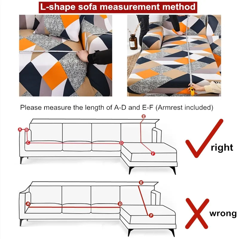 Solid Couch Cover L Shaped Sofa Cover