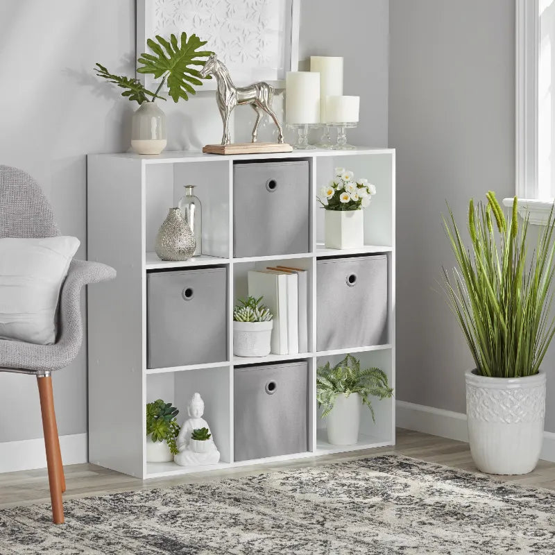 9-Cube Storage Organizer Furniture Bookcase