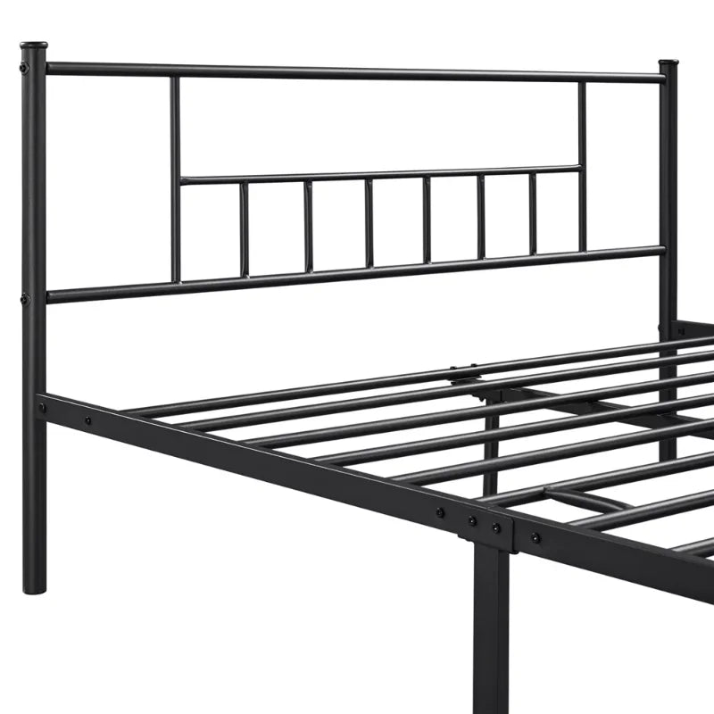 Queen Metal Platform Bed with Spindle