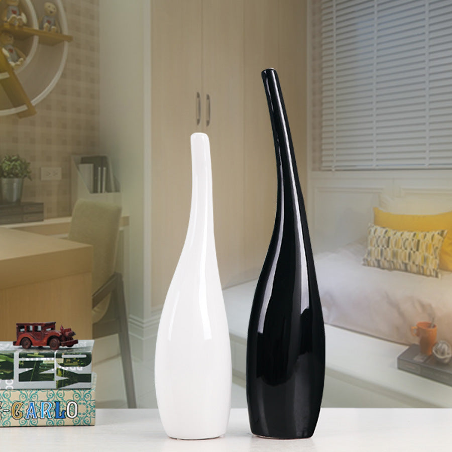 Nordic Gold Plating Ceramic Vases Model Room Home Decor