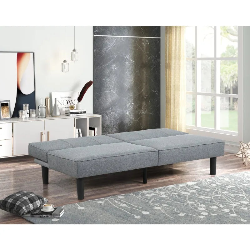 Living Room Sofas, Sofa Beds, Gray Linen Upholstery