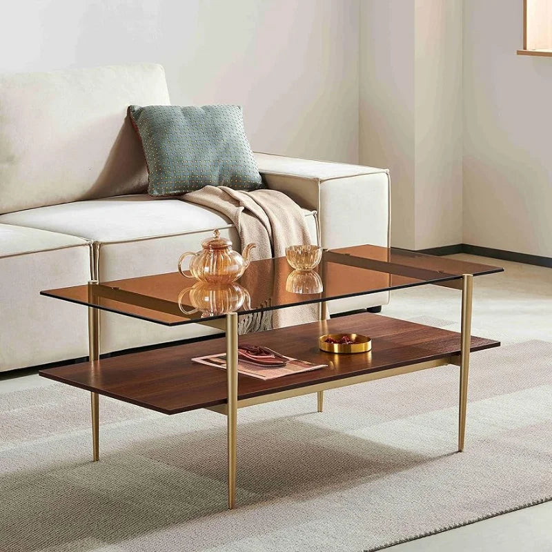 Double-Layer Glass Coffee Table
