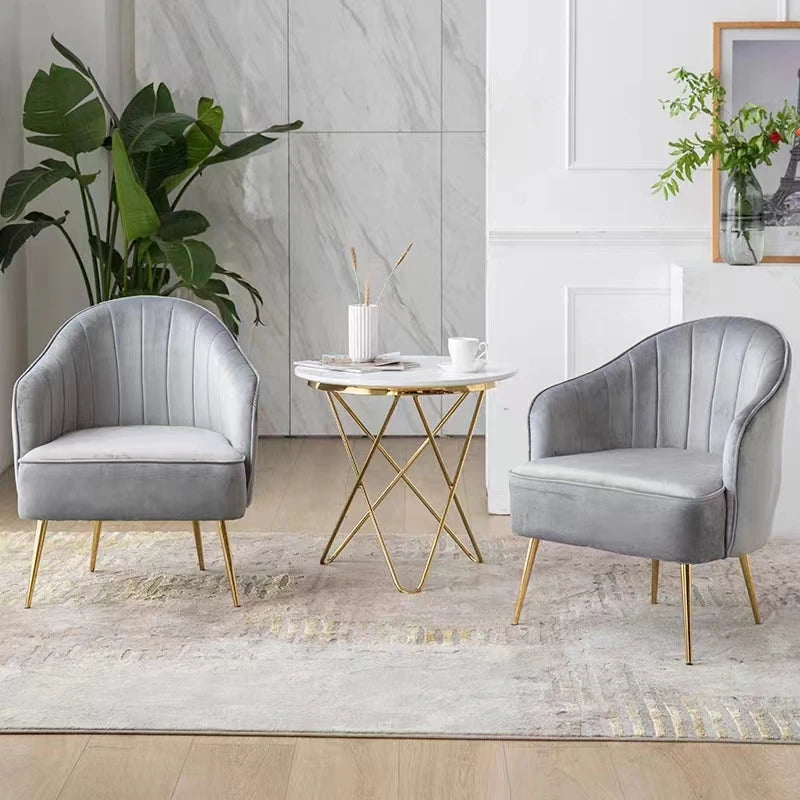 Nordic Living room Armchair INS Design velvet chair
