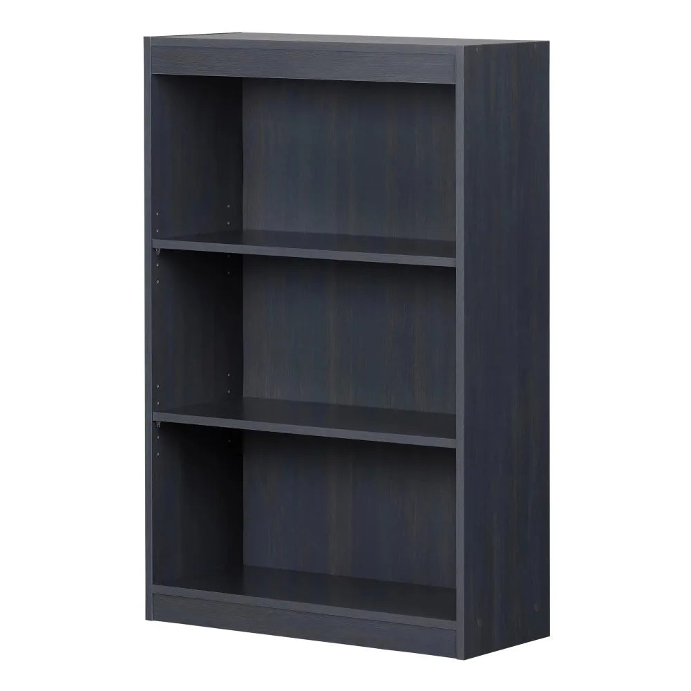 2023 South Shore Smart Basics Bookcase with 3 Shelves, Black