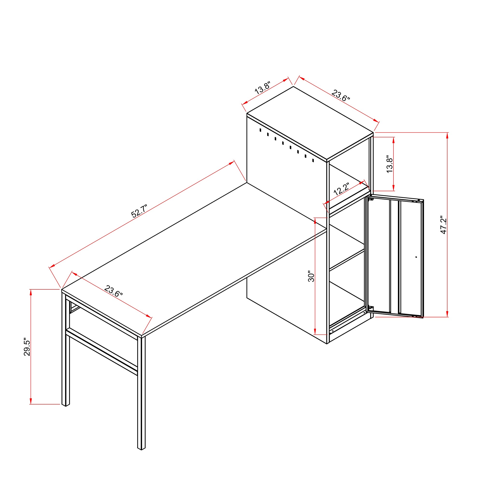 Metal storage cabinet with desk/File Cabinet/Metal Locker