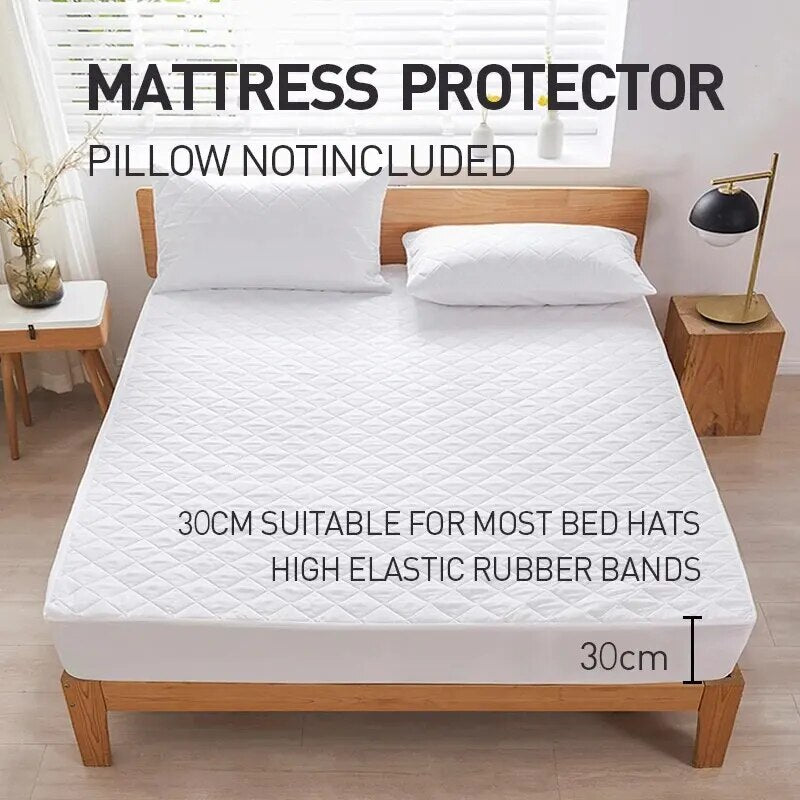 Waterproof Mattress Protector, Fitted Sheet Waterproof Mattress Cover, Breathable & Noiseless Mattress Pad, with Deep Pocket